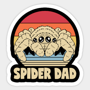 Cute Pet Jumping Spider Dad Fathers Day Retro Vintage Style Sticker